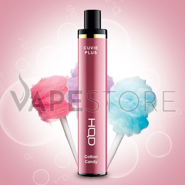 HQD CUVIE PLUS 1200 PUFFS COTTON CANDY DISPOSABLE POD VAPE