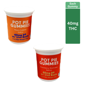 Fast-Acting Delta 9 THC Gummies with Live Resin (40mg) | Sativa or Indica