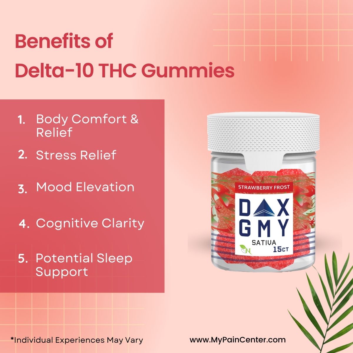 Delta 10 THC Gummies (15mg) | Indica or Sativa - Image 3