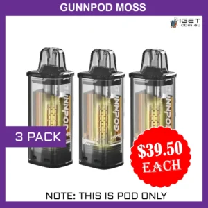 GUNNPOD MOSS – 3 PACK – 8000 PUFFS – POD ONLY