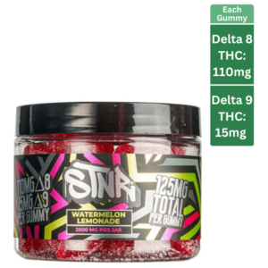 Delta 8 and Delta 9 THC Gummies (2500mg)