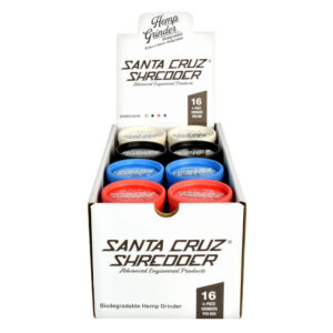 Santa Cruz Shredder Hemp Grinder – 4pc/2.25″/Asst – 16PC DISP
