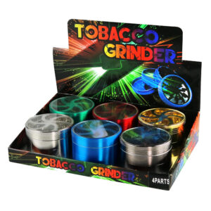 6PC DISPLAY – 4pc Aluminum Grinder – 2.5″ – Assorted Colors