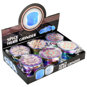 6PC DISPLAY – Mandala Anodized Grinders – 4pc/2.5″/Asst