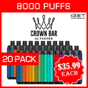 ALFAKHER CROWN BAR – 8000 PUFFS – 20 PACK