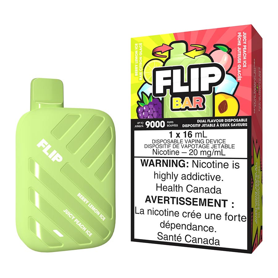 Flip Bar Disposable Vape Device - Berry Lemon Ice And Juicy Peach Ice