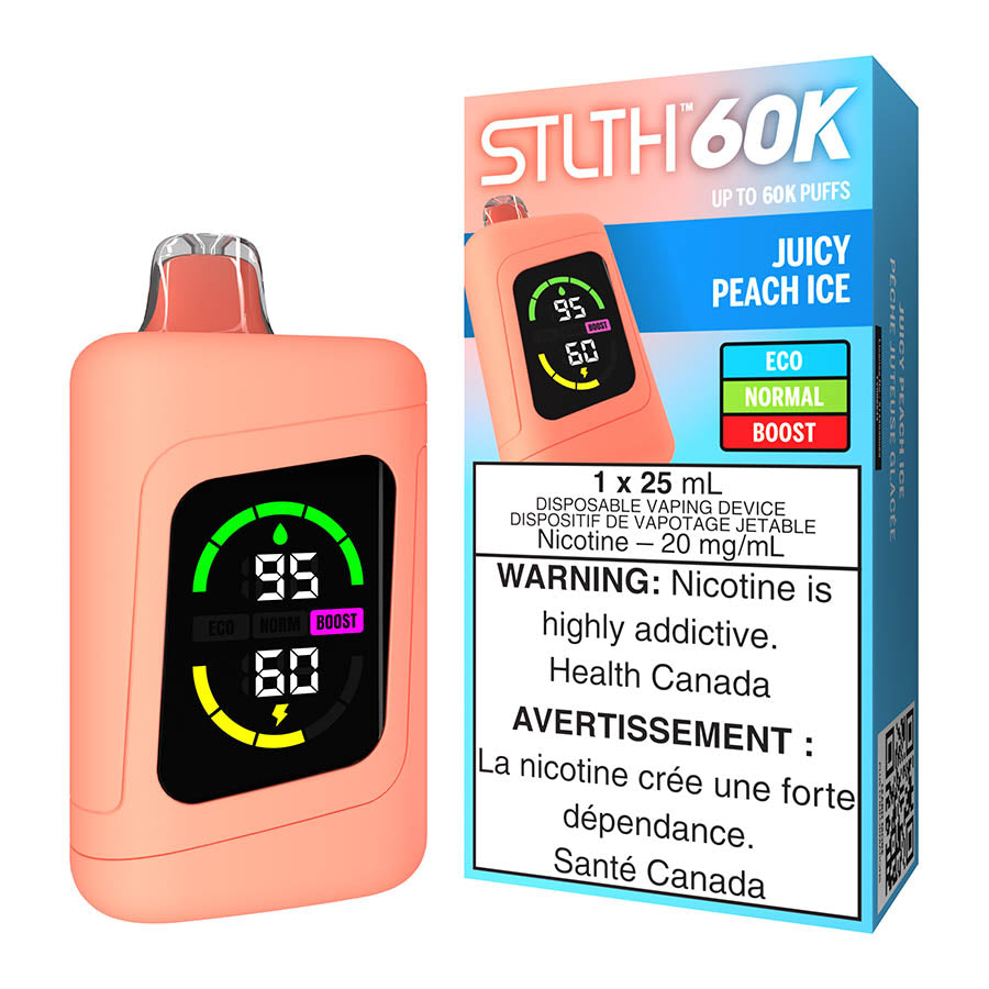 STLTH 60K Disposable Vape Device - Juicy Peach Ice